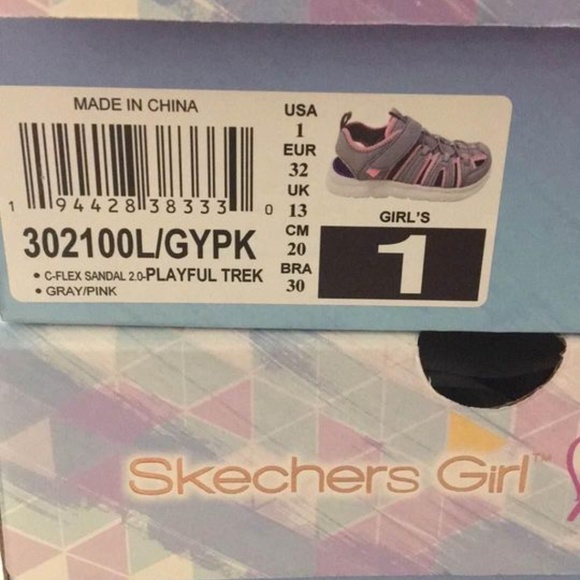 BRAND NEW girl skechers playful trek lightweight sandals / shoes 13 to 5Y - Picture 7 of 7